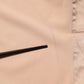 Beige Polyester Mid Waist Tapered Pants