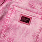 Pink Tie Dye High Waist Tapered Denim Jeans
