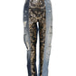 Multicolor Patchwork Tapered Denim Jeans