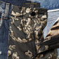 Multicolor Patchwork Tapered Denim Jeans