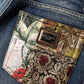 Multicolor Patchwork Tapered Denim Jeans