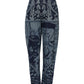 Blue Graphic Print Tapered Denim Jeans