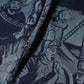 Blue Graphic Print Tapered Denim Jeans