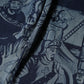 Blue Graphic Print Tapered Denim Jeans