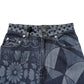 Blue Graphic Print Cotton Skinny Denim Jeans