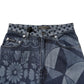 Blue Graphic Print Cotton Skinny Denim Jeans