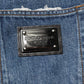 Blue Tattered Cotton Straight Denim Jeans