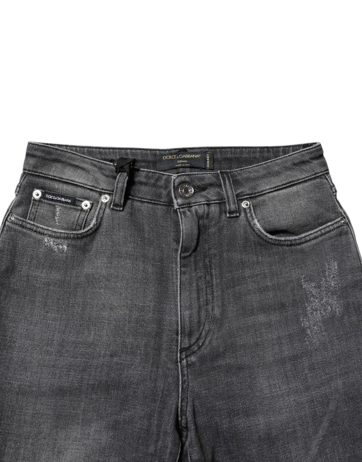 Dark Gray AUDREY Cotton Skinny Denim Jeans