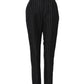 Black Stripes High Waist Tapered Pants