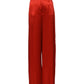 Red Satin High Waist Wide Leg Pants