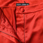 Red Satin High Waist Wide Leg Pants