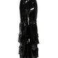 Black High Waist Cargo Bootcut Pants