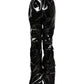 Black High Waist Cargo Bootcut Pants