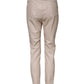 Beige High Waist Tapered Pants