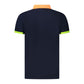 Blue Cotton Men Polo Shirt