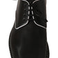 Elegant Black Leather Derby Dress Shoes