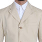 Beige Two-Piece Suit with Classic Elegance