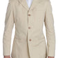 Beige Two-Piece Suit with Classic Elegance