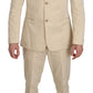 Beige Two-Piece Suit with Classic Elegance