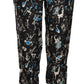 Elegant Silk Lounge Pants with Unique Print