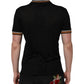 Black DG Silk Vneck Collared Men Polo T-shirt