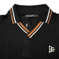Black DG Silk Vneck Collared Men Polo T-shirt