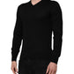Black Cashmere V-Neck Long Sleeves T-shirt