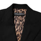 Black Wool Single Breasted Coat Jacket