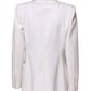 White Wool Single Breasted Women Coat Jacket