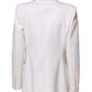 White Wool Single Breasted Women Coat Jacket