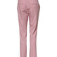 Pink Wool Mid Waist Tapered Pants