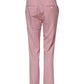 Pink Wool Mid Waist Tapered Pants