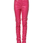 Pink Cotton High Waisted Skinny Denim Jeans