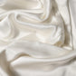 Ivory Silk Tapered High Waist Pants