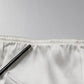 Ivory Silk Tapered High Waist Pants