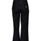 Blue Cotton High Waisted Flared Denim Jeans