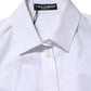 White Cotton Long Sleeves Collared Shirt Top