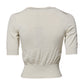 White Silk Short Sleeves Blouse Pullover Top