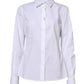 White Cotton Long Sleeves Collared Shirt Top
