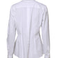 White Cotton Long Sleeves Collared Shirt Top