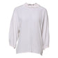 White Ruffled Neckline Blouse Pullover Top