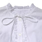 White Ruffled Lace Embellished Blouse Top