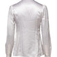 White Ascot Collar Long Sleeve Blouse Top