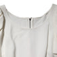White Round Neck Short Sleeves Blouse Top