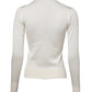 White Silk Lily Embellished Cardigan Sweater