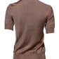 Brown Lily Embellished Round Neck Blouse Top
