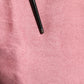 Pink Silk Cropped Crew Neck Cardigan Sweater