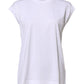 White Cotton Sleeveless Women Tank T-shirt