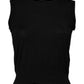Black Cashmere Sleeveless Women Tank T-shirt