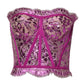 Pink Bustier Sleeveless Corset Blouse Top